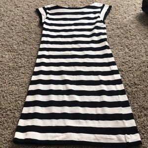 Fence connection black and white dress